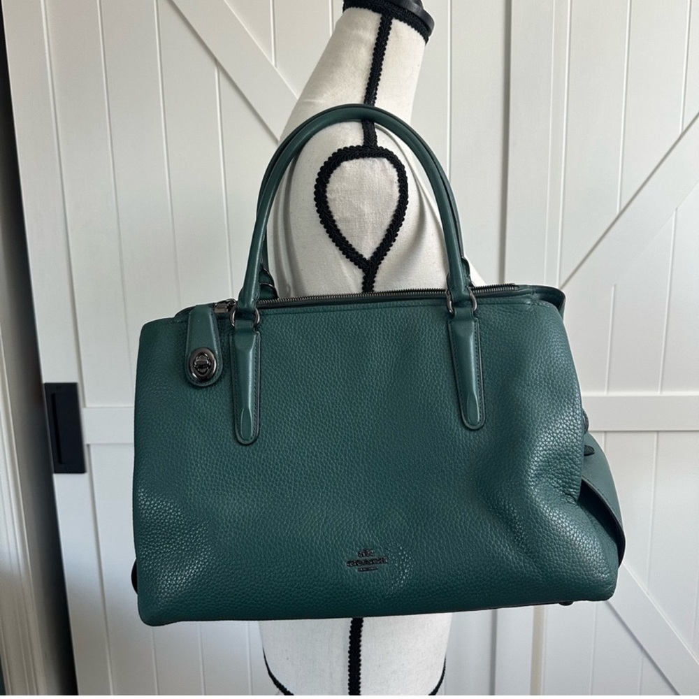 EUC Coach F57276 Brooklyn Carryall Leather Multiple Compartment Bag Purse